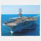 US AIRCRAFT CARRIER - CVN 69 FLEECEDECKE (Vorderseite (Horizontal))