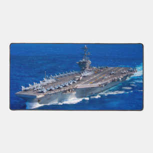 US AIRCRAFT CARRIER - CVN-71 DESK MAT SCHREIBTISCHUNTERLAGE