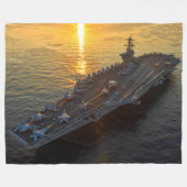 US AIRCRAFT CARRIER - CVN 71 FLEECEDECKE (Vorderseite (Horizontal))