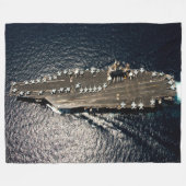 US AIRCRAFT CARRIER - CVN 72 FLEECEDECKE (Vorderseite (Horizontal))