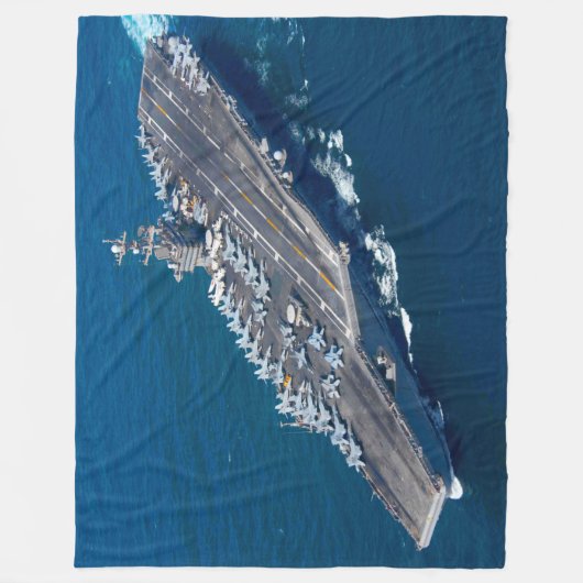 US AIRCRAFT CARRIER - CVN 74 FLEECEDECKE (Vorderseite)