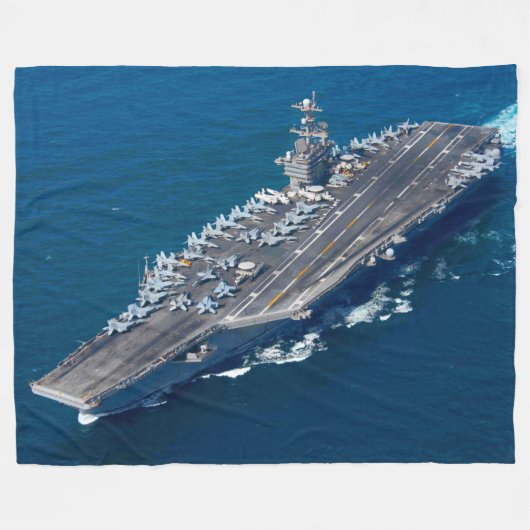 US AIRCRAFT CARRIER - CVN 74 FLEECEDECKE (Vorderseite (Horizontal))