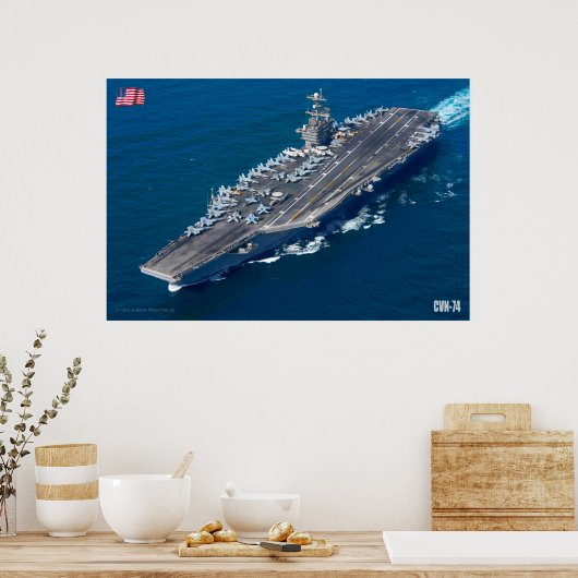 US AIRCRAFT CARRIER - CVN-74 POSTER (Küche)