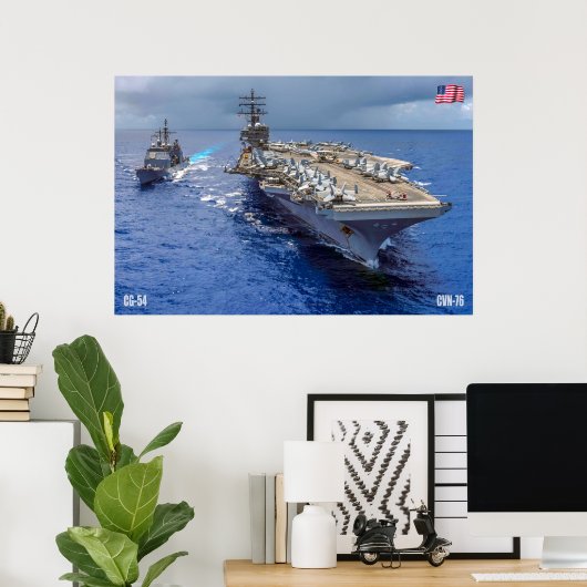 US AIRCRAFT CARRIER - CVN-76 POSTER (Heimbüro)