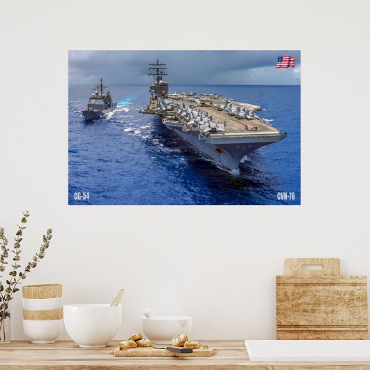 US AIRCRAFT CARRIER - CVN-76 POSTER (Küche)