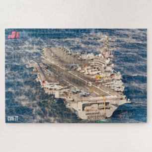 US AIRCRAFT CARRIER - CVN 77 (20 x 30 INCH) Puzzle