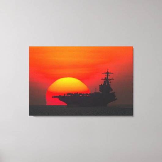 US AIRCRAFT CARRIER - CVN-77 24x36 Leinwanddruck (Vorderseite)