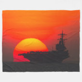 US AIRCRAFT CARRIER - CVN 77 FLEECEDECKE (Vorderseite (Horizontal))