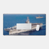 US AIRCRAFT CARRIER - CVN-77 SCHREIBTISCHUNTERLAGE (Tastatur & Maus)