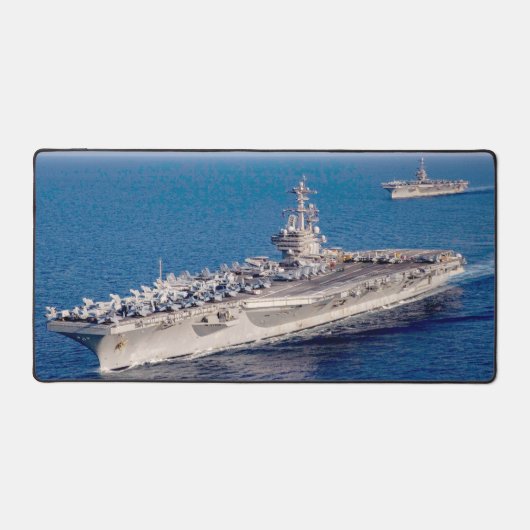 US AIRCRAFT CARRIER - CVN-77 SCHREIBTISCHUNTERLAGE (Vorderseite)