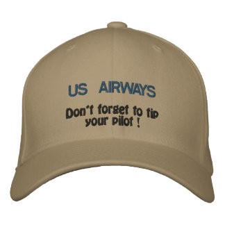 US AIRWAYS, Vergiss nicht, deinen Piloten zu kippe Bestickte Kappe