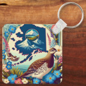 US-Alaska Staat Bird und Blume Design Schlüsselanhänger (Rückseite)