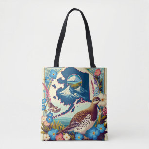 US-Alaska Staat Bird und Blume Design Tasche