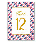 US AMERICA Banquet Celebration Wedding Tischnummer (Rückseite)