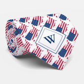 US AMERICA Flag Custom Monogram Scripte Krawatte (Gerollt)