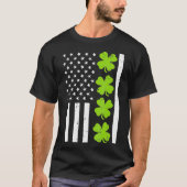 US America Flag Kleeblatt Clover St Patricks Day T-Shirt (Vorderseite)