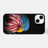 US American Bald Eagle Logo iPhone Hülle (Rückseite (Horizontal))