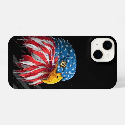 US American Bald Eagle Logo iPhone Hülle (Rückseite (Horizontal))