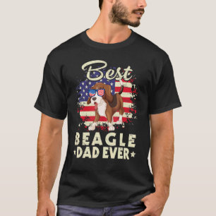 US American Best Beagle Dog Vater je glücklicher V T-Shirt