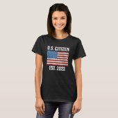 US American citizen 2023 with flag for new citizen T-Shirt (Vorne ganz)