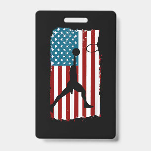 US American Flag Basketball Patriotic Athlete Prin Ausweis