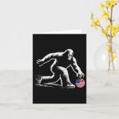 US American Flag Bigfoot Bowling Bowler Karte (Gelbe Blume)