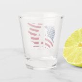 US American Flag Bigfoot Whiskey Shot Glas (Rückseite)