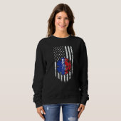 Us American Flag Emt Firefighter Emergency Medical Sweatshirt (Vorne ganz)