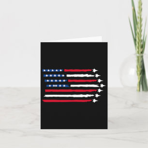 US American Flag Fighting Jets Patriotic USA 4. Karte