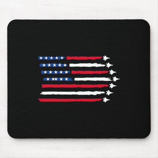 US American Flag Fighting Jets Patriotic USA 4. Mousepad (Vorne)