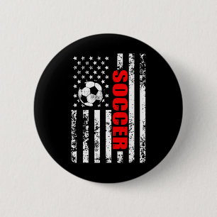 US American Flag Fußball Patriotic Soccer Women Gi Button