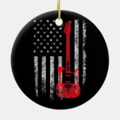 US American Flag Guitar Musician gestört Keramik Ornament (Hinten)