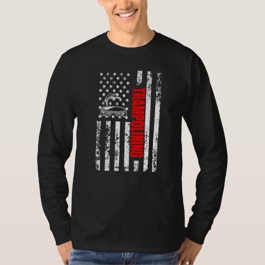 US American Flag Gymnastics Sports Patriotic Tramp T-Shirt (Vorderseite)