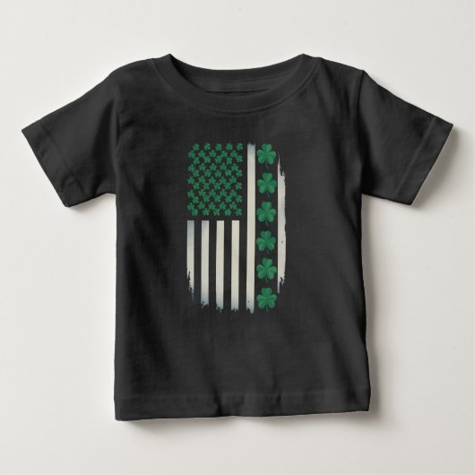US American Flag Kleeblatts St Patricks Day Americ Baby T-shirt (Vorderseite)