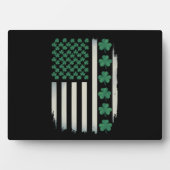 US American Flag Kleeblatts St Patricks Day Americ Fotoplatte (Vorderseite)
