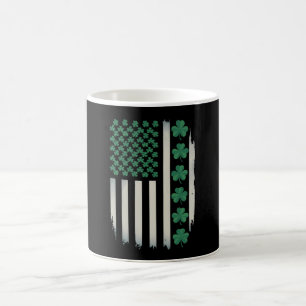 US American Flag Kleeblatts St Patricks Day Americ Kaffeetasse