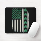 US American Flag Kleeblatts St Patricks Day Americ Mousepad (Mit Mouse)