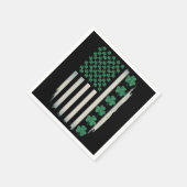US American Flag Kleeblatts St Patricks Day Americ Serviette (Ecke)