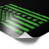 US American Flag Kleeblatts St Patricks Day Fotodruck (Ecke)