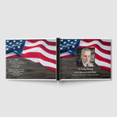 US American Flag Memorial Foto Military Beerdigung Gästebuch (Voll)