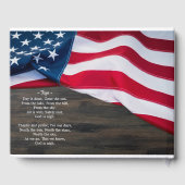 US American Flag Memorial Foto Military Beerdigung Gästebuch (Rückseite)