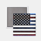 US American Flag Patriotismus Postage Magnet (Vorderseite/Rückseite)