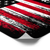 US American Flag Personal Trainer Fitness Instruct Poster (Ecke)
