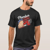 US American Flag Plumbing Pipefitter Patriotic P T-Shirt (Vorderseite)