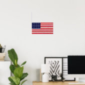 US - American Flag Pop Art Poster Print (Heimbüro)