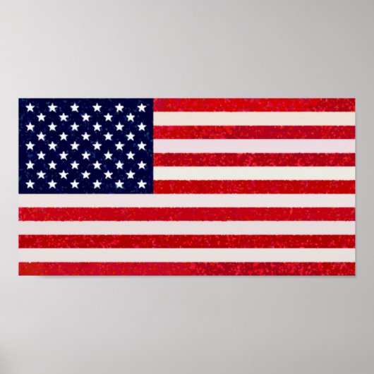 US - American Flag Pop Art Poster Print (Vorne)