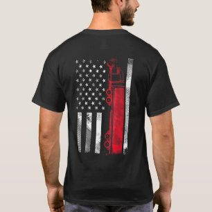 US American Flag Semi Truck Driver 18 Wheeler Truc T-Shirt