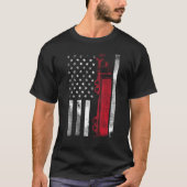 US American Flag Semi Truck Driver 18 Wheeler Truc T-Shirt (Vorderseite)