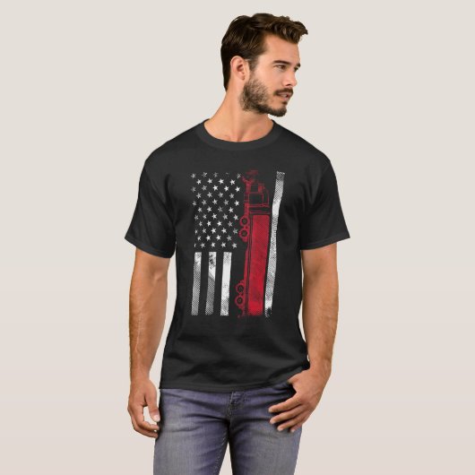 US American Flag Semi Truck Driver 18 Wheeler Truc T-Shirt (Vorne ganz)