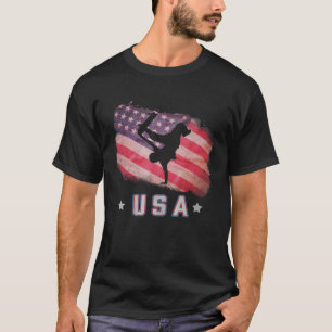 US American Flag Skateboarding Team Stars und Star T-Shirt